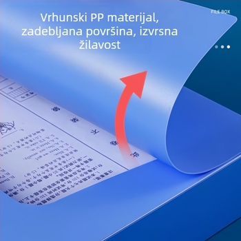 Plastična plava kutija za dokumente i arhivu u uredu, kutija za pohranu, prilagodljiva