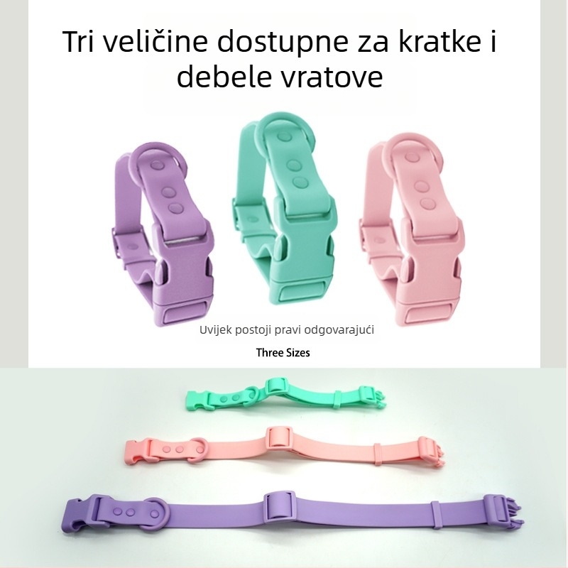 PVC vodootporna ogrlica za pse, mekani vratni kaiš, povodac i dodaci