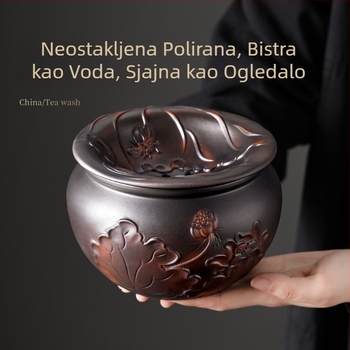 Kanta za čajne ostatke od ljubičaste gline sa filtriranim vodnim spremnikom i dodacima za pranje čaja, velika kapaciteta