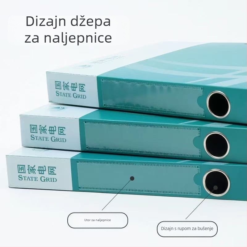 Šarena plastična kutija za dokumente A4, integrirano skladište s mrežnim dizajnom