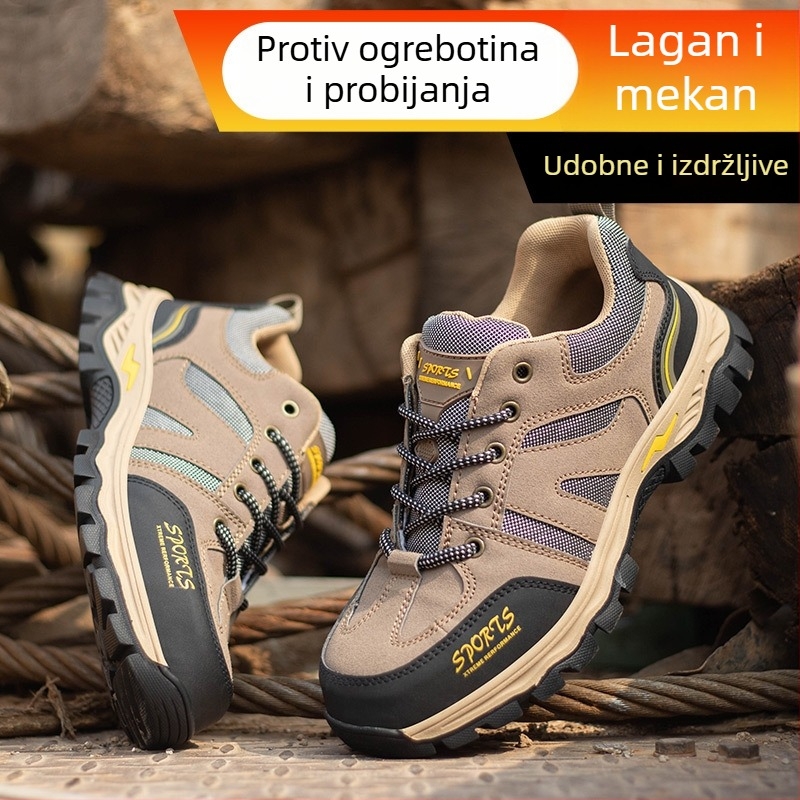 Zaštitne radne cipele s čeličnom prstu, otporne na udarce i probijanje, prozračne za sve sezone, lagane cipele za zavarivanje i planinarenje, zaštita i protukliznost