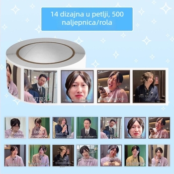 Zhou Xiaonao - 2500 naljepnica s ljubičastim slatkim krumpirom, kreativni memovi za studente, zabavne naljepnice