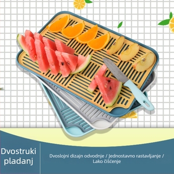 Kreativni odvodi tanjur za čaše, kućna upotreba, pravokutni tanjur za čaj i vodu, kuhinja, dvostruki pladanj za voće