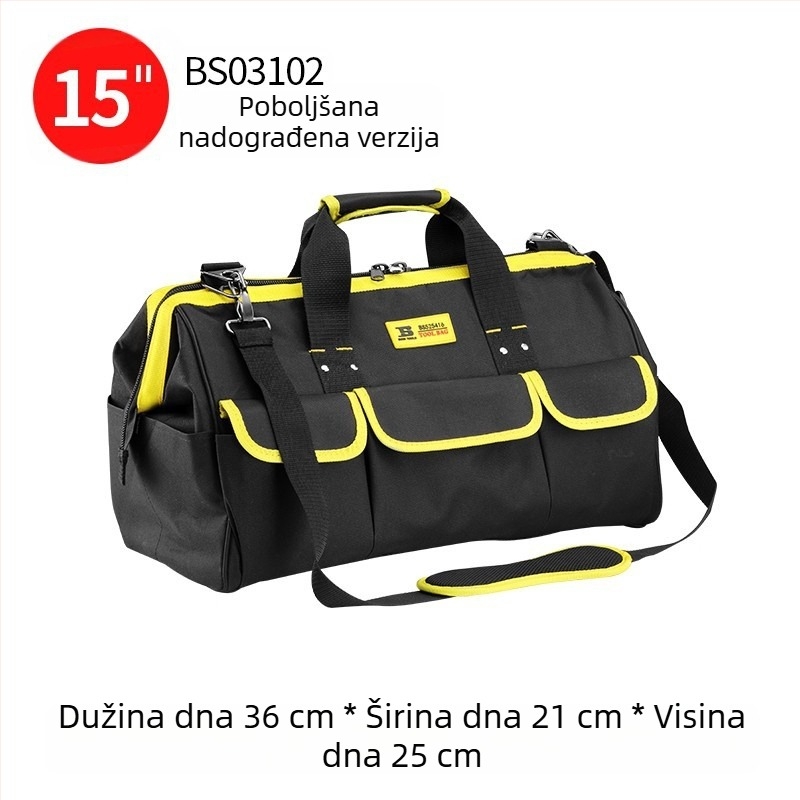 Persia Višefunkcionalna torba za alate za elektroinstalacije, platno Oxford, velika, ojačana, otporna na habanje, preko ramena
