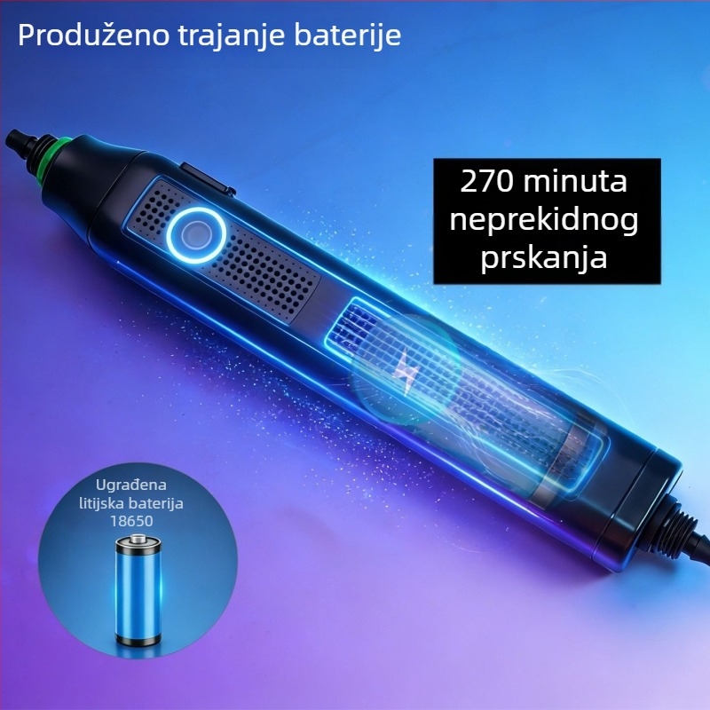 Prijenosni električni prskivač za kućnu njegu vrta, ručni raspršivač za pesticid i zalijevanje, kapacitet 5–8 litara, prilagodljiva mlaznica