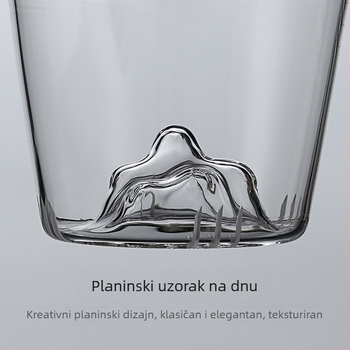 Proziran set čaja od stakla otporne na toplinu, s poklopcem i filtrom, dizajn ravne cijevi, japanski minimalistički stil, za ured i dom