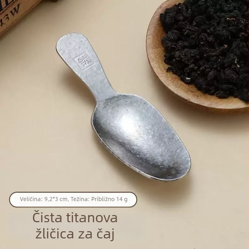 Šarene titanske žlice za čaj, male odmerne žlice za čaj, žlice za sladoled s kratkom drškom, desertne žlice, žlice od čistog titana