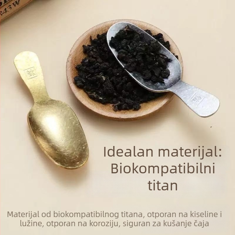 Šarene titanske žlice za čaj, male odmerne žlice za čaj, žlice za sladoled s kratkom drškom, desertne žlice, žlice od čistog titana