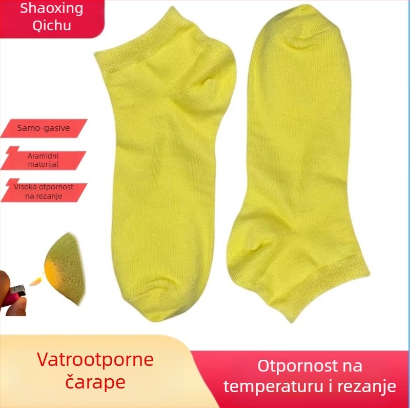 Kevlar čarape za zaštitu: otporne na vatru i visoke temperature, za gašenje požara, industrijske poslove i intervencije u šumama; odvlažuju vlagu