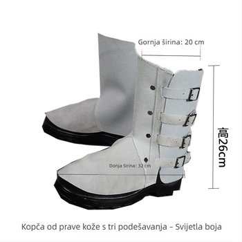 Platneni zaštitnik za nogu za zavarivače s kožnim navlakom za cipele protiv opeklina, toplinska izolacija, zaštita od iskri i prašine