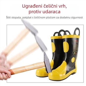 Vatrogasne zaštitne gumene čizme, otporne na probijanje i lomljenje, protupožarne, za spašavanje