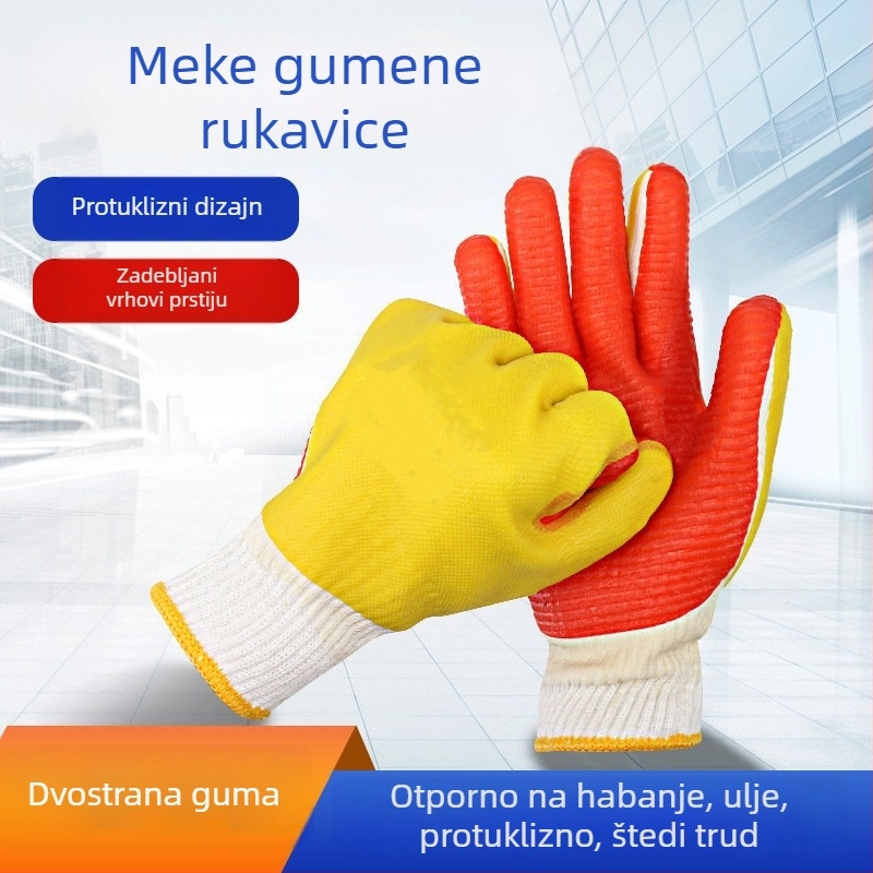 Zavarivačke rukavice s ojačanim gumiranim slojem, puna zaštita od rezanja – industrijske zaštitne rukavice
