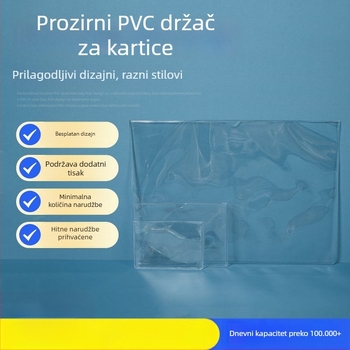 Vodootporan PVC držač kartica – prozirna zaštitna futrola za identifikacijske kartice, licence i kartice