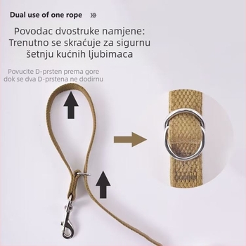 Debeli najlonski povodac i ogrlica za male i velike pse, pogodna za Zlatnog retrivera, Labradora i Njemačkog ovčara.