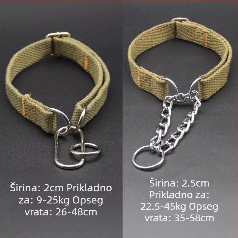 Debeli najlonski povodac i ogrlica za male i velike pse, pogodna za Zlatnog retrivera, Labradora i Njemačkog ovčara.