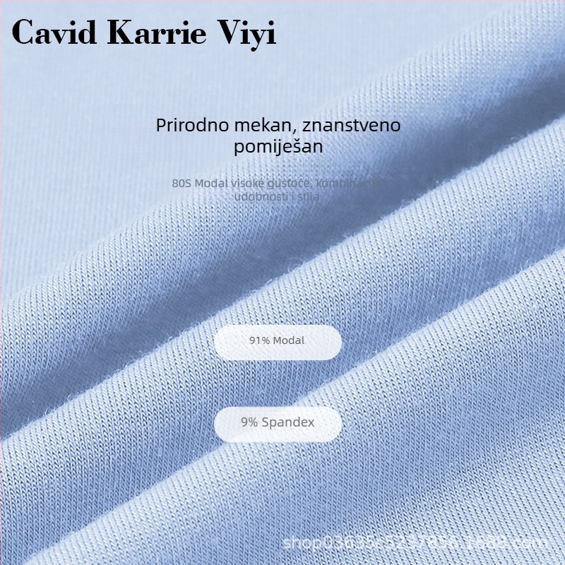 Cavid Karrie ViYi modalne muške bokserice sa srednjim pojasom, jednobojne, 10A antibakterijske, prozračne i udobne