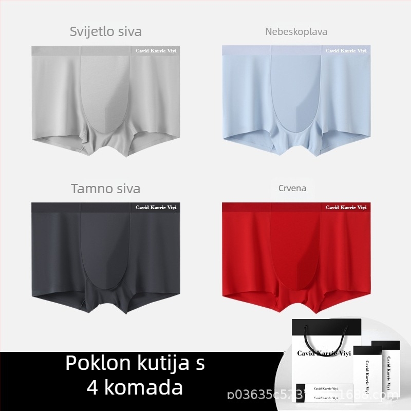 Cavid Karrie ViYi modalne muške bokserice sa srednjim pojasom, jednobojne, 10A antibakterijske, prozračne i udobne