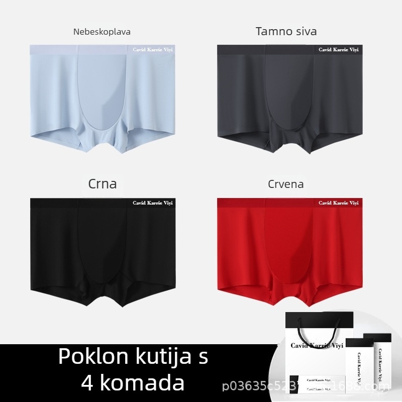 Cavid Karrie ViYi modalne muške bokserice sa srednjim pojasom, jednobojne, 10A antibakterijske, prozračne i udobne