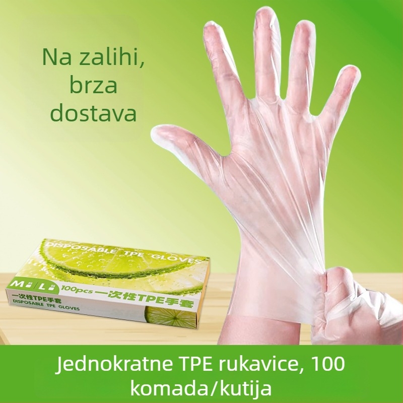 Jednokratne TPE rukavice, prehrambene kvalitete, prozračne, jačane, otporne na ulje