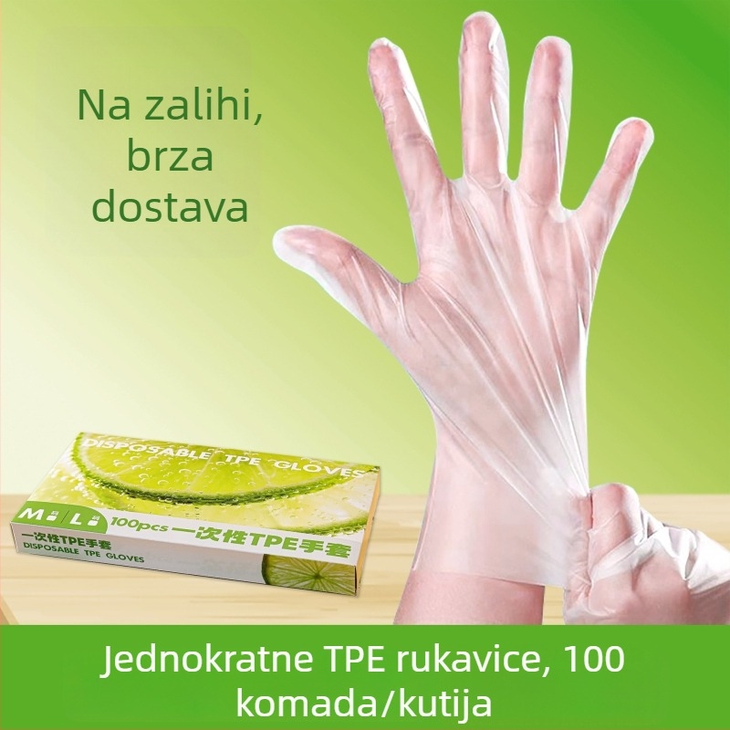 Jednokratne TPE rukavice, prehrambene kvalitete, prozračne, jačane, otporne na ulje