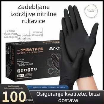 Crne nitril jednokratne rukavice za prehrambenu upotrebu, kuhinja kuhara, kuhanje, pečenje, zaštita od opeklina, catering