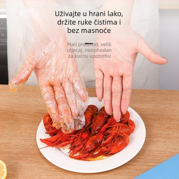 Jednokratne deblje rukavice, kutija 200 komada, PE film, za catering i njegu ruku