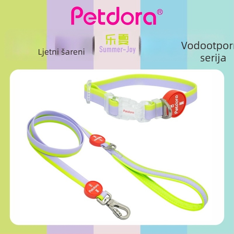 Petdora vodootporni kaiš za kućne ljubimce i ogrlica za psa, prilagodljiv, jednostavan za čišćenje, periva, za šetnje i plivanje