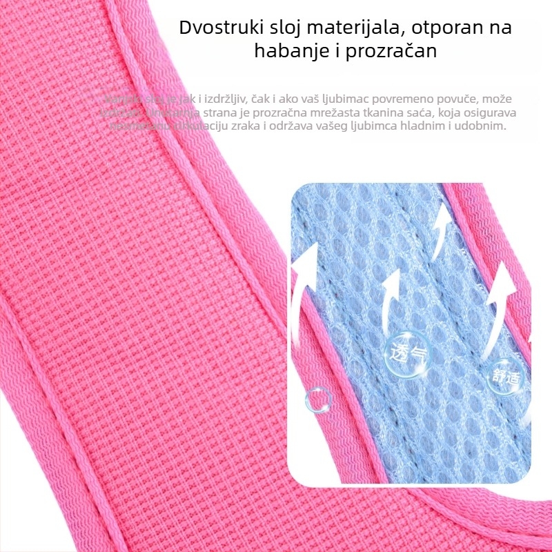 Šetnja psa s odvojnom igračkom, prsni i leđni pojas, za velike, srednje i male pse (corgi, šnaucer) za vanjske šetnje