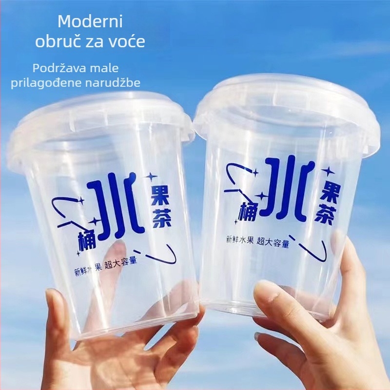 Jednokratna čaša za voćni čaj, velika kapaciteta, 1000 ml, plastika oblikovana ubrizgavanjem