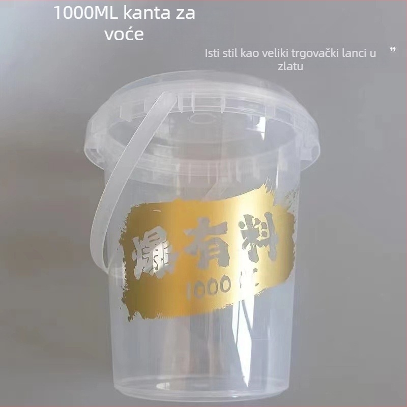 Jednokratna čaša za voćni čaj, velika kapaciteta, 1000 ml, plastika oblikovana ubrizgavanjem