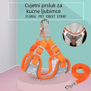 Reflektirajući prsluk za pse s uzicom, za srednje i velike pse