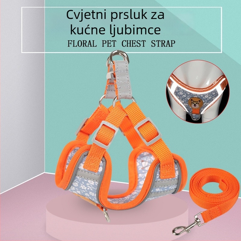 Reflektirajući prsluk za pse s uzicom, za srednje i velike pse