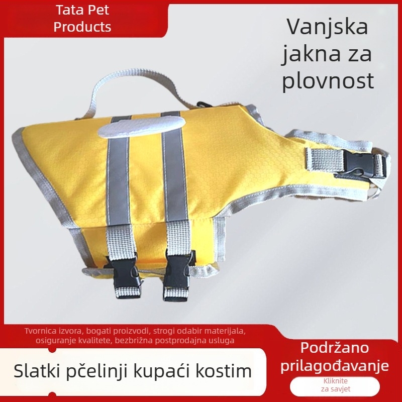 Prsluk za spašavanje za psa od brokata s motivom pčele