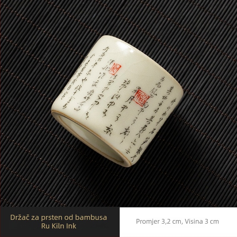 Držač poklopca i postolje za čajnik od Zisha gline, dizajn crni bambus, retro stil, dodaci za Kung Fu čajni set