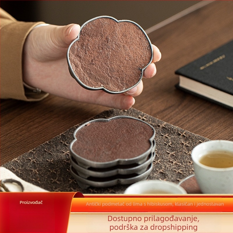 Nova stil kamena podloga za čaj, izolacijska podloga, kreativna kamena podloga za čajnike, poklop za čajni tanjur, dodaci za čajnu ceremoniju