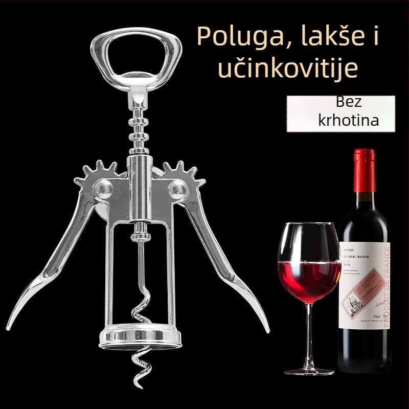Višefunkcijski otvarač boca vina, prenosni s nožem Seahorse