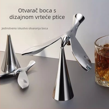 Viseća stolna ptica – metalni otvarač boce i relaksirajuća dekoracija