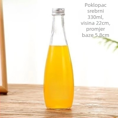 Kreativna prozirna staklena boca 330 ml i 500 ml za liker, sok i mliječni čaj — prazna boca
