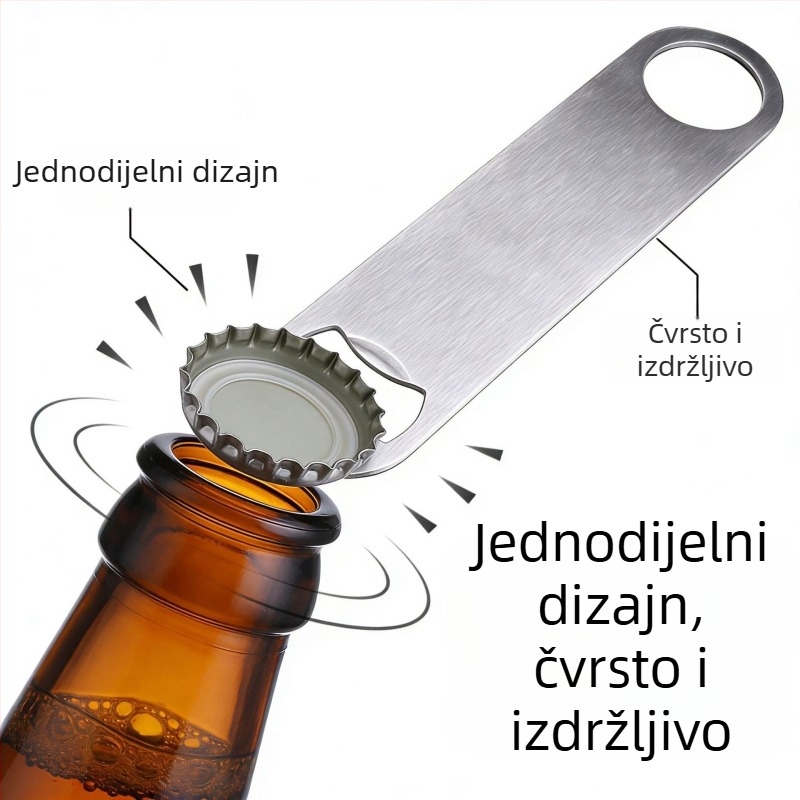 Prenosni otvarač boca od nehrđajućeg čelika za pivo i gazirana pića uz prilagodbu laserskog logotipa