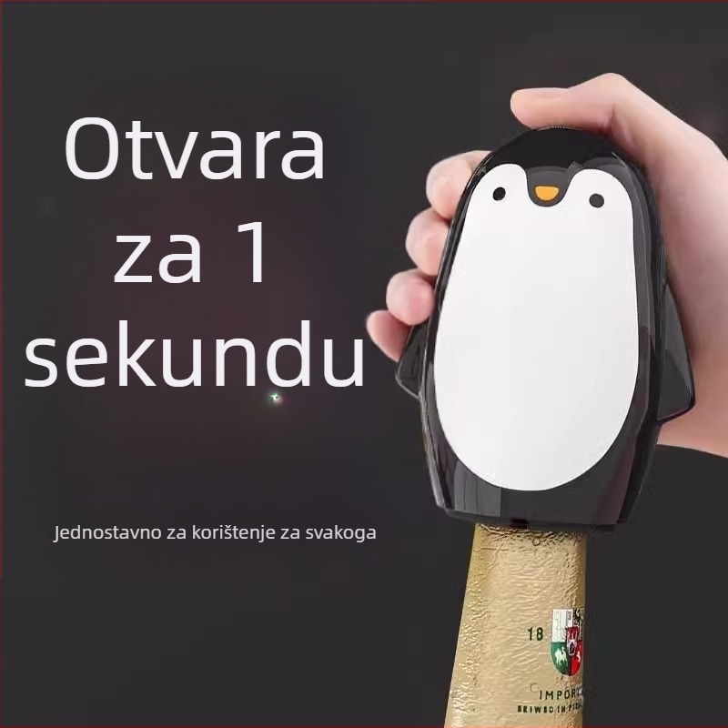 Pingvin otvarač za boce i limenke, prijenosni, za kućnu upotrebu, model 2025