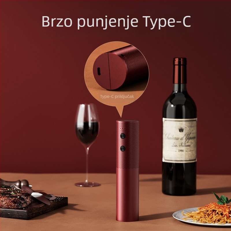 Višestruki električni otvarač za vino, plastični, USB punjenje, za kućnu upotrebu