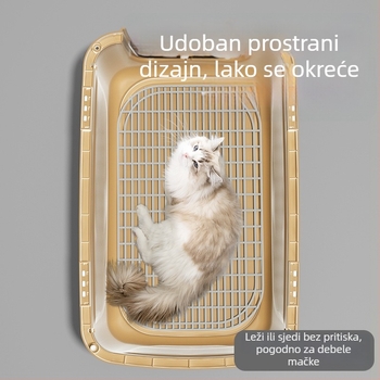 Putna kutija za kućne ljubimce: kutija za mačke i male do srednje pse, prenosivi auto-kavez od PP plastike
