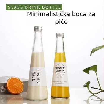 Bočica za napitke kava-limun, prozirna staklena boca za alkohol i vino, prazna boca, vrhunski kreativni dizajn, visoko kvalitetno bijelo staklo, 250 ml / 330 ml