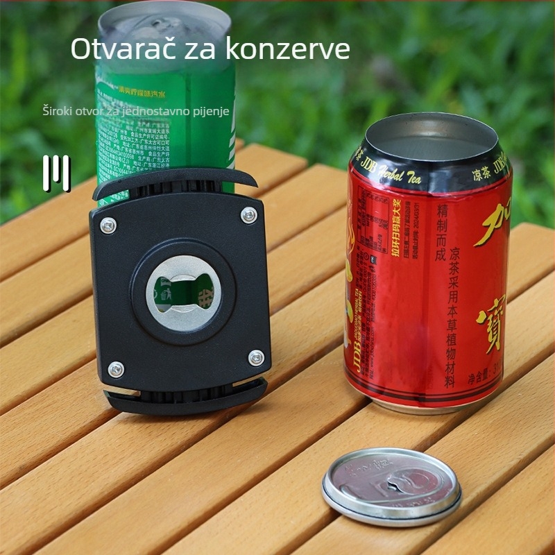 Prijenosni višefunkcionalni otvarač za konzerve i boce od ABS-a i nehrđajućeg čelika, za kola i pivo