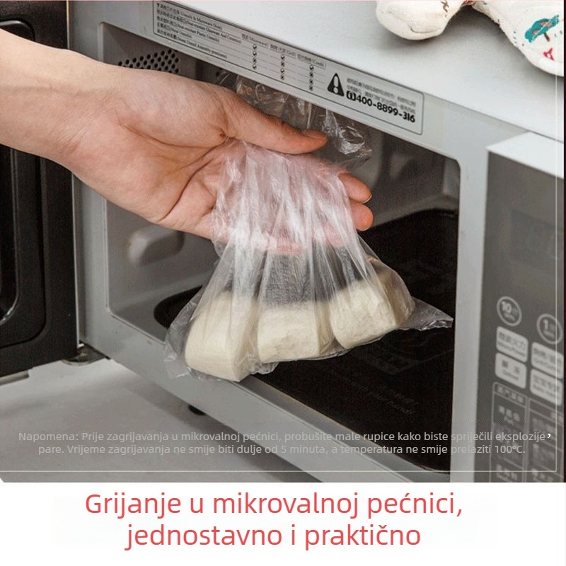 Kuhinjska vrećica za očuvanje svježine hrane, za hladnjak, domaće skladištenje hrane, jednokratna plastična vrećica s lakim otvaranjem