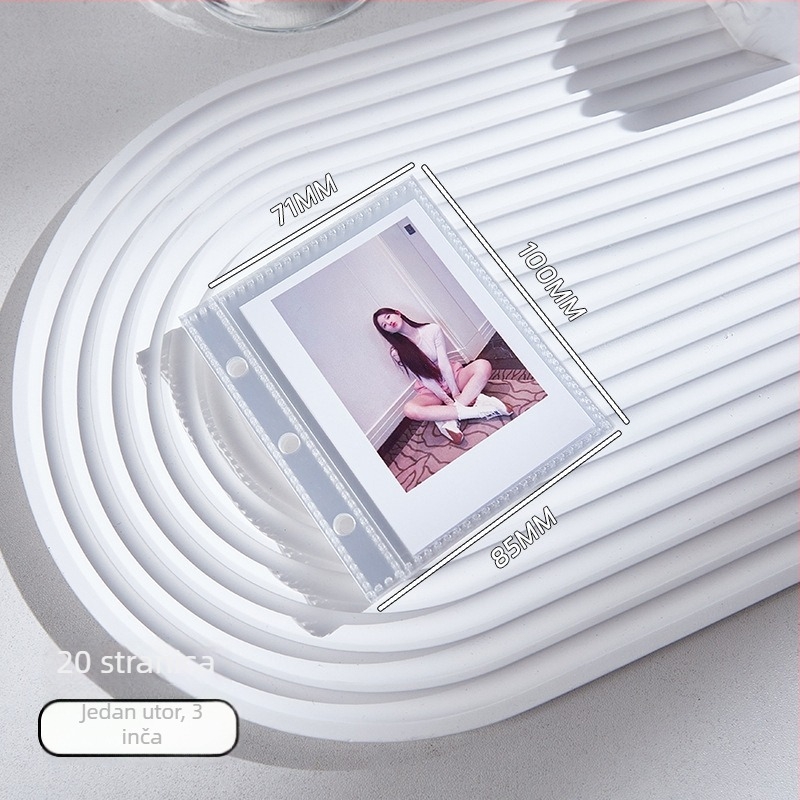 Mala žuta patkica — slatki album za kartice i razglednice, džepovi za kartice veličine 3 inča, stranice s jednom ćelijom, Polaroid fotoalbum