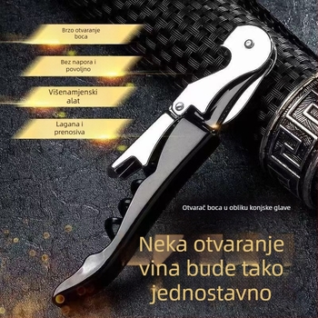 Višefunkcionalni otvarač za boce od nehrđajućeg čelika u obliku morskog konja za vino i pivo.