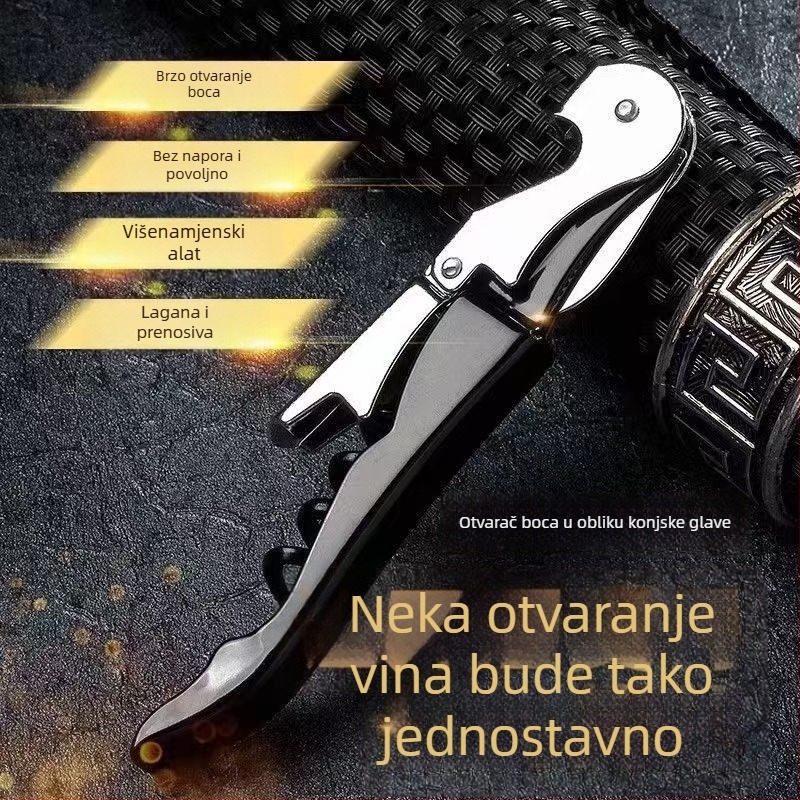 Višefunkcionalni otvarač za boce od nehrđajućeg čelika u obliku morskog konja za vino i pivo.