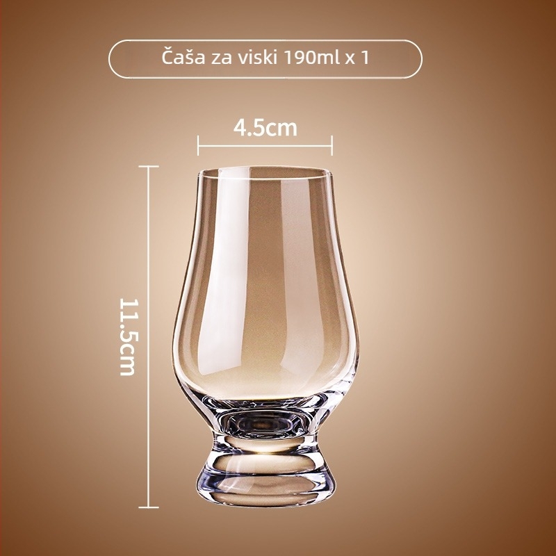 Set kristalnih čaša za degustaciju whisky – klasična konjak čaša s velikim trbuhom
