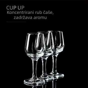 Staklena čašica za degustaciju 50 ml za vino i žestoka pića, minimalistički dizajn s merilnom skalom